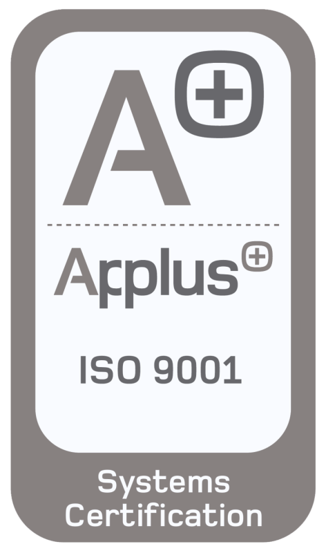 Certificado Applus+ ISO 9001 Systems Certification